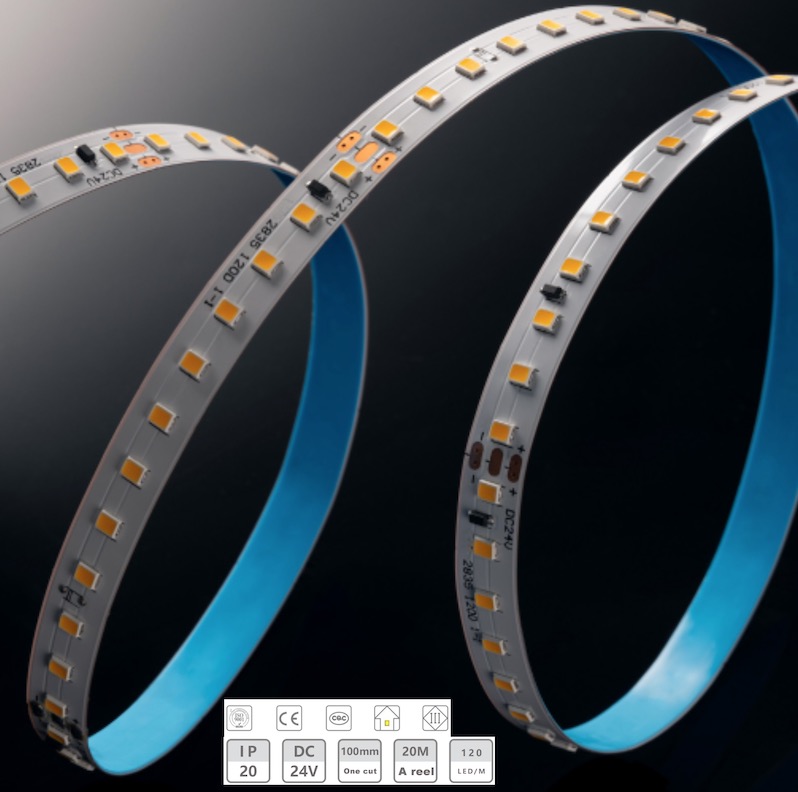 24V-10MM-20m sem faixa de luz de queda de pressão